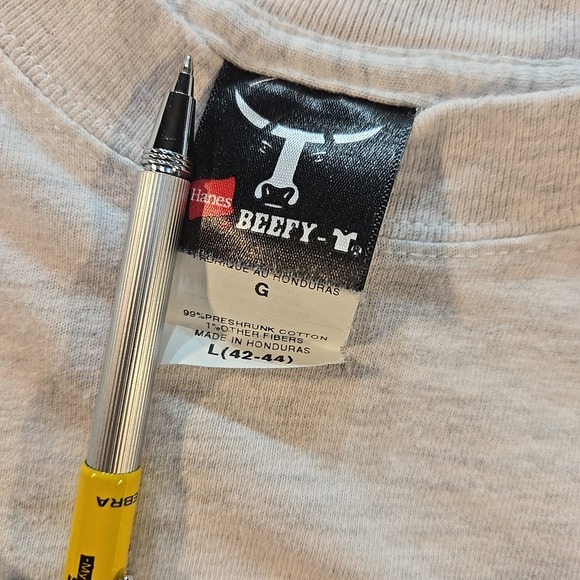 VTG Geekdo Mens L Grey Embroidered Patch T Shirt Comic Con Geek Dó Y2K Beefy-T - Picture 6 of 7